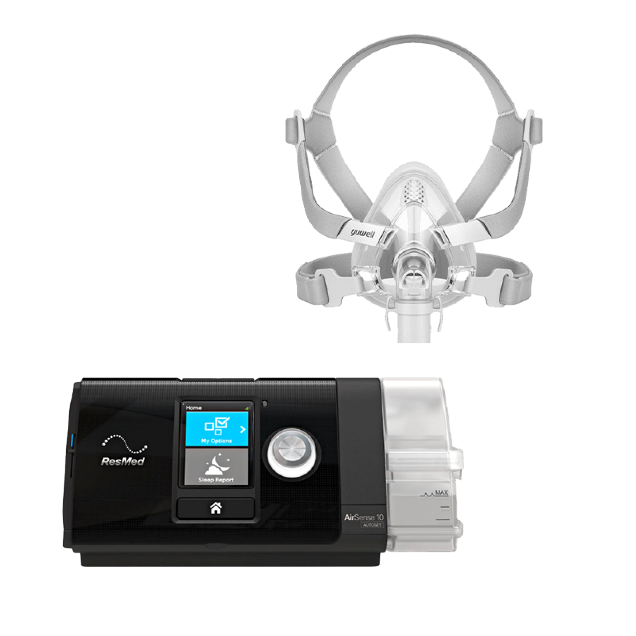 CPAP Auto AirSense 10 + Mascarilla Oronasal YF-02